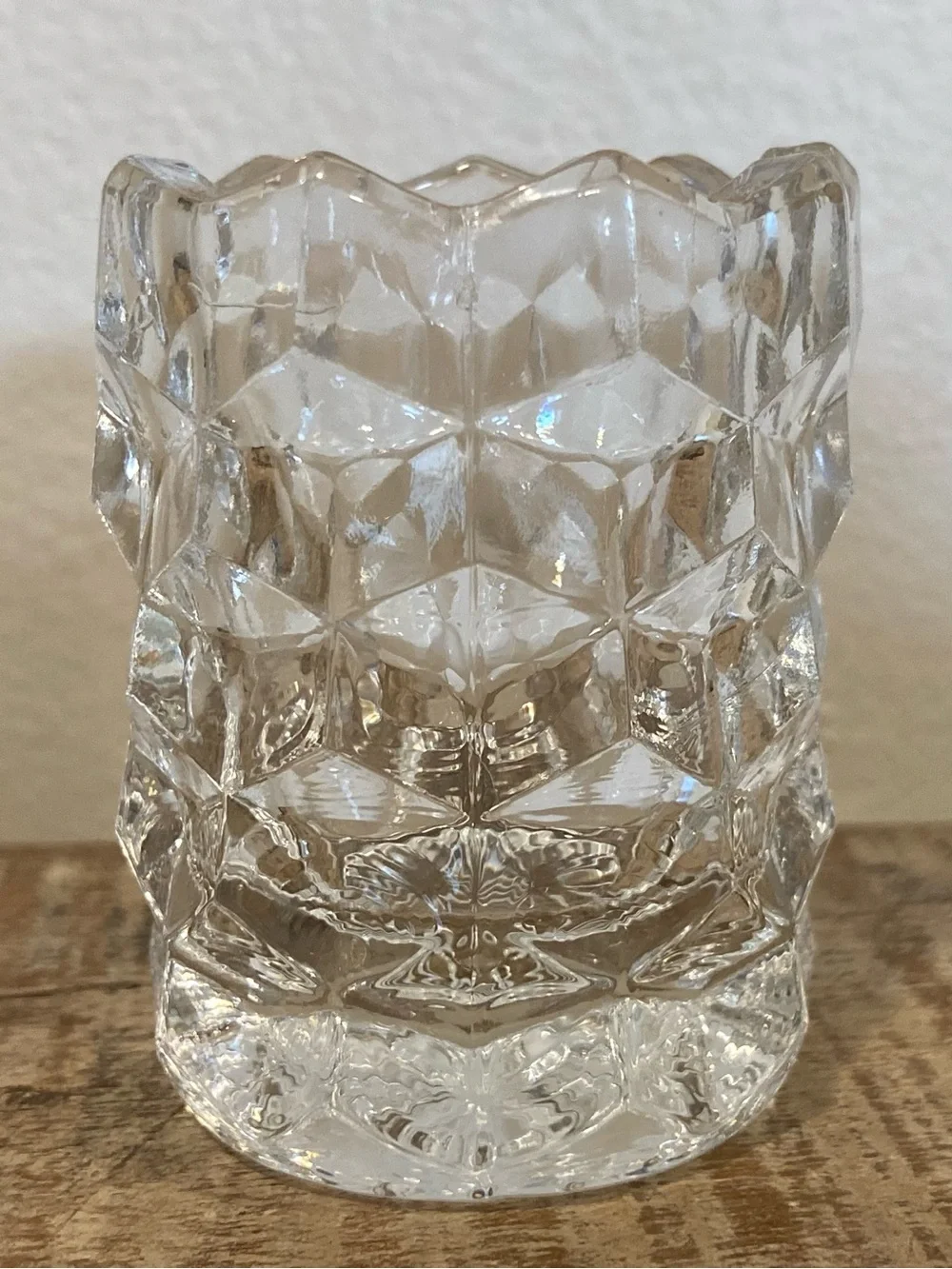 Vintage Fostoria Glass Toothpick Holder American Clear 2 3/8